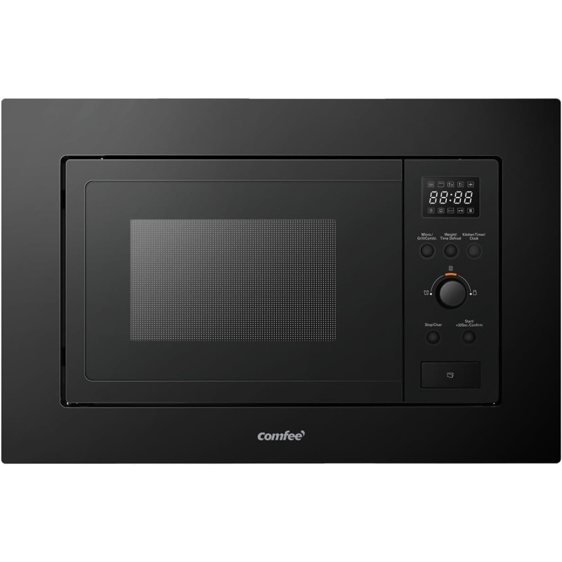 Comfee' CBMAG820BJL-BK Micro-ondes encastrable 20 litres avec gril, commandes numériques, 8 niveaux de puissance, dégel rapide e