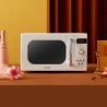 COMFEE' Micro-ondes Rétro avec 8 MENUS PRÉRÉGLÉS , 5 Niveaux de Puissance de Cuisson, 20 L, 800 W, Cuisson Express 30S, CMSRO 20