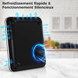 YASHE Plaque de cuisson – Table de cuisson à induction portable, 10 réglages de puissance et 10 réglages de température, plaque 