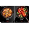 YASHE Plaque de cuisson à induction – Double plaque à induction, puissance de 10 W et 10 niveaux de température, 3500 W, 2 plaqu