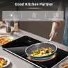 YASHE Plaque de cuisson à induction – Double plaque à induction, puissance de 10 W et 10 niveaux de température, 3500 W, 2 plaqu
