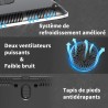 YASHE Plaque de cuisson à induction – Double plaque à induction, puissance de 10 W et 10 niveaux de température, 3500 W, 2 plaqu