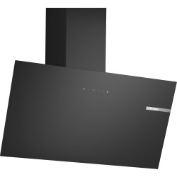 Bosch DWK85DK60 Série 2, Hotte murale, 4 vitesses d'aspiration dont 1 intensive, 80 cm, Noir avec finition en verre