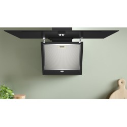 Bosch DWK85DK60 Série 2, Hotte murale, 4 vitesses d'aspiration dont 1 intensive, 80 cm, Noir avec finition en verre