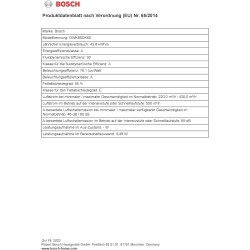 Bosch DWK85DK60 Série 2, Hotte murale, 4 vitesses d'aspiration dont 1 intensive, 80 cm, Noir avec finition en verre