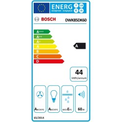 Bosch DWK85DK60 Série 2, Hotte murale, 4 vitesses d'aspiration dont 1 intensive, 80 cm, Noir avec finition en verre