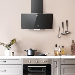 CIARRA CBCB6750 Hotte Aspirante Inclineé 60cm 350 m³/h - Hotte de Cuisine Classe A - Hotte de Cusine Silencieuse - Recyclage ou 