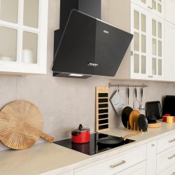CIARRA CBCB6750 Hotte Aspirante Inclineé 60cm 350 m³/h - Hotte de Cuisine Classe A - Hotte de Cusine Silencieuse - Recyclage ou 