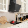 CIARRA CBCB6750 Hotte Aspirante Inclineé 60cm 350 m³/h - Hotte de Cuisine Classe A - Hotte de Cusine Silencieuse - Recyclage ou 