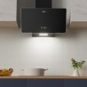 CIARRA CBCB6750 Hotte Aspirante Inclineé 60cm 350 m³/h - Hotte de Cuisine Classe A - Hotte de Cusine Silencieuse - Recyclage ou 