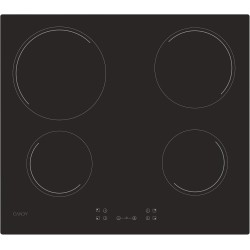 CANDY - Plaque de Cuisson Vitrocéramique - 4 Zones de Cuisson, Puissance Réglable, Détection Automatique de Zone, Commandes Grou