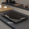 CIARRA CBTIH2 Tables de Cuisson 2 Feux 3500W - Plaque à Induction Portable - 2Foyers - 9 Niveaux de Puissance - Commande Tactile