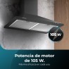 Cecotec Hotte Aspirante Pyramidale de 60 cm Bolero Flux PM 604300 Noir C. Moteur 105 W, Aspiration 430 m3/h, Commande Mécanique,