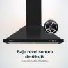 Cecotec Hotte Aspirante Pyramidale de 60 cm Bolero Flux PM 604300 Noir C. Moteur 105 W, Aspiration 430 m3/h, Commande Mécanique,