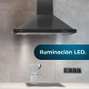 Cecotec Hotte Aspirante Pyramidale de 60 cm Bolero Flux PM 604300 Noir C. Moteur 105 W, Aspiration 430 m3/h, Commande Mécanique,