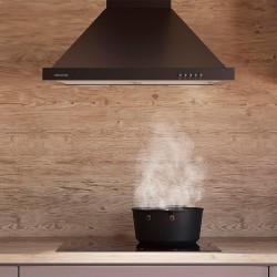 Cecotec hotte aspirante 60cm pyramid bolero flux pm 606500 noir a. 165w motor, stainless steel finish, 650m3/h suction, mechanic