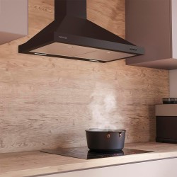 Cecotec hotte aspirante 60cm pyramid bolero flux pm 606500 noir a. 165w motor, stainless steel finish, 650m3/h suction, mechanic