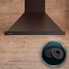 Cecotec hotte aspirante 60cm pyramid bolero flux pm 606500 noir a. 165w motor, stainless steel finish, 650m3/h suction, mechanic