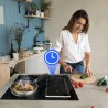 Plaque Induction 4 Foyers avec Prise, Table de Cuisson Induction Encastrable 60cm, 3500W, Zone Combinée pour le Gril, Commande T