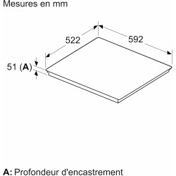 Bosch PIX631HC1E, Série 6, Plaque induction, 60 cm, 4 feux, Noir