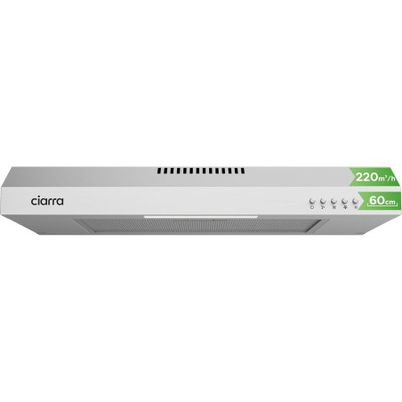 CIARRA Hotte de cuisine en acier inoxydable, hotte sous-meuble, hotte de cuisine murale, hotte aspirante de 600 mm, hotte de cui
