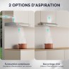 CIARRA Hotte de cuisine en acier inoxydable, hotte sous-meuble, hotte de cuisine murale, hotte aspirante de 600 mm, hotte de cui