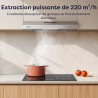 CIARRA Hotte de cuisine en acier inoxydable, hotte sous-meuble, hotte de cuisine murale, hotte aspirante de 600 mm, hotte de cui
