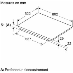 Bosch PVW831HC1E, Série 6, Plaque induction, 5 feux, 80 cm, Noir, Sans cadre