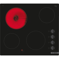 Bosch PKE611CA8E - Série 2 - plaque électrique - 3 foyers - 60 cm - Puissance 6600 W - Noir