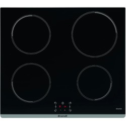 Brandt - BPI4465B - Plaque Induction - Table de Cuisson Encastrable - Noir - 4 Foyers - 7200W - Dimensions Encastrement : 56x49c