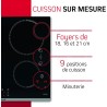 Brandt - BPI4465B - Plaque Induction - Table de Cuisson Encastrable - Noir - 4 Foyers - 7200W - Dimensions Encastrement : 56x49c