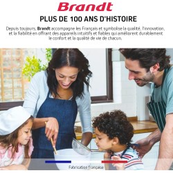 Brandt - BPI4465B - Plaque Induction - Table de Cuisson Encastrable - Noir - 4 Foyers - 7200W - Dimensions Encastrement : 56x49c