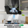 TopStrong Hotte Aspirante 60cm, A+++ Hotte de Cuisine inclinée Silencieuse, 400m³/h Hotte aspirante sans Evacuation ou Recyclage