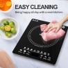 Plaque à induction, 2200W plaque de cuisson induction portable avec fonctionnement silencieux, 8 modes de cuisson tactile avec c