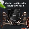 Plaque à induction, 2200W plaque de cuisson induction portable avec fonctionnement silencieux, 8 modes de cuisson tactile avec c