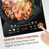 Plaque à induction, 2200W plaque de cuisson induction portable avec fonctionnement silencieux, 8 modes de cuisson tactile avec c
