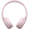 Sony wh-ch520 - casque bleutooth sans fil, multipoint, micro intégré - jusqu'à 50 heures d'autonomie et charge rapide - rose