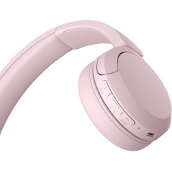 Sony wh-ch520 - casque bleutooth sans fil, multipoint, micro intégré - jusqu'à 50 heures d'autonomie et charge rapide - rose
