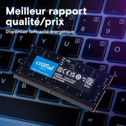 Crucial RAM DDR5 32Go 5600MHz SODIMM, Mémoire pour Ordinateur Portable, Mini PC (ou 5200MHz / 4800MHz) CL46 - CT32G56C46S5