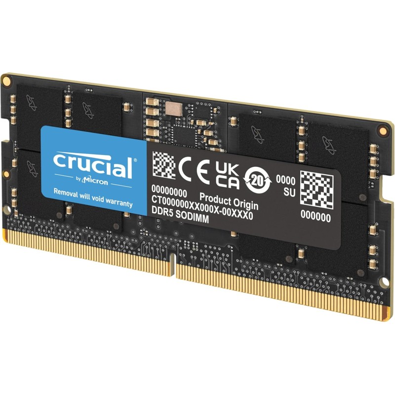 Crucial RAM 8Go DDR5 4800MHz CL40 Mémoire d’Ordinateur Portable CT8G48C40S5