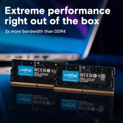 Crucial RAM 16Go DDR5 4800MHz CL40 Mémoire d’Ordinateur Portable CT16G48C40S5