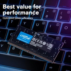 Crucial RAM 16Go DDR5 4800MHz CL40 Mémoire d’Ordinateur Portable CT16G48C40S5