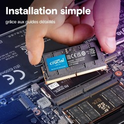 Crucial RAM DDR5 24Go 5600MHz SODIMM, Mémoire pour Ordinateur Portable, Mini PC (ou 5200MHz / 4800MHz) CL46 - CT24G56C46S5
