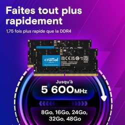 Crucial RAM DDR5 32Go Kit (2x16Go) 4800MHz SODIMM, Mémoire pour Ordinateur Portable, Mini PC, Memoire Haute Performance, CL40 - 