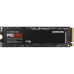 Samsung SSD 990 Pro NVMe M.2 Pcle 4.0, SSD Interne, Capacité 1 To, Vitesse de lecture jusqu'à 7 450 Mo/s, Gestion Intelligente d