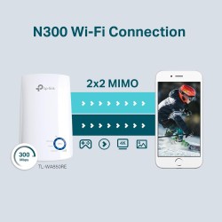 TP-Link Répéteur WiFi(TL-WA850RE), Amplificateur WiFi N300, WiFi Extender, WiFi Booster, 1 Port Ethernet, couvre jusqu'à 90㎡, Co
