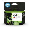 HP 305XL Cartouche d'Encre Trois Couleurs grande capacité Authentique (3YM63AE), Cyan/Magenta/Jaune