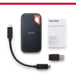 SanDisk Extreme Disque SSD Externe 4 To (Portable NVMe SSD, jusqu'à 1050 Mo/s en lecture, 1000 Mo/s en écriture, USB-C, Résistan