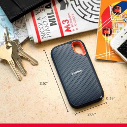 SanDisk Extreme Disque SSD Externe 8 To (Portable NVMe SSD, jusqu'à 1050 Mo/s en lecture, 1000 Mo/s en écriture, USB-C, Résistan
