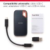 SanDisk Extreme Disque SSD Externe 8 To (Portable NVMe SSD, jusqu'à 1050 Mo/s en lecture, 1000 Mo/s en écriture, USB-C, Résistan